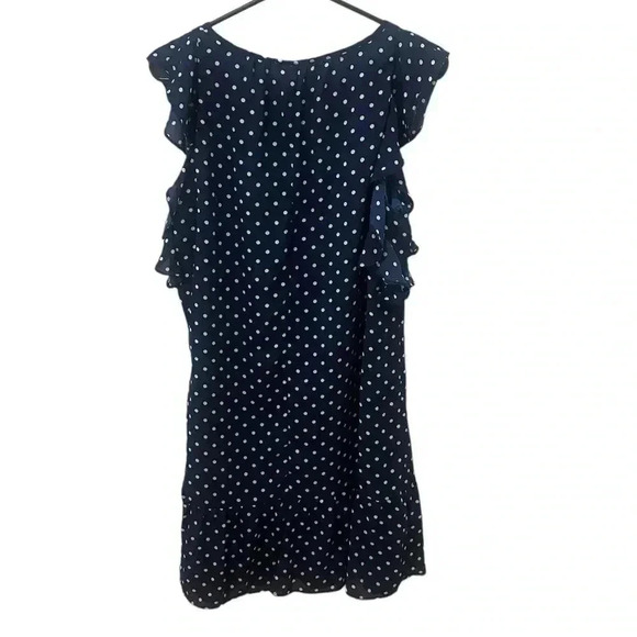 J.Crew Polka Dot Flutter Sleeve Dress Size Medium - Picture 2 of 4